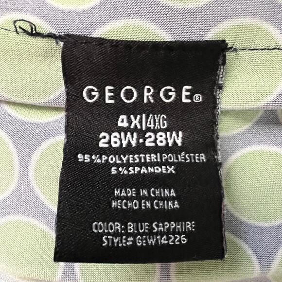 George Top Womens 4X Button Front Business Casual Workwear Casual Stretch - Picture 2 of 12